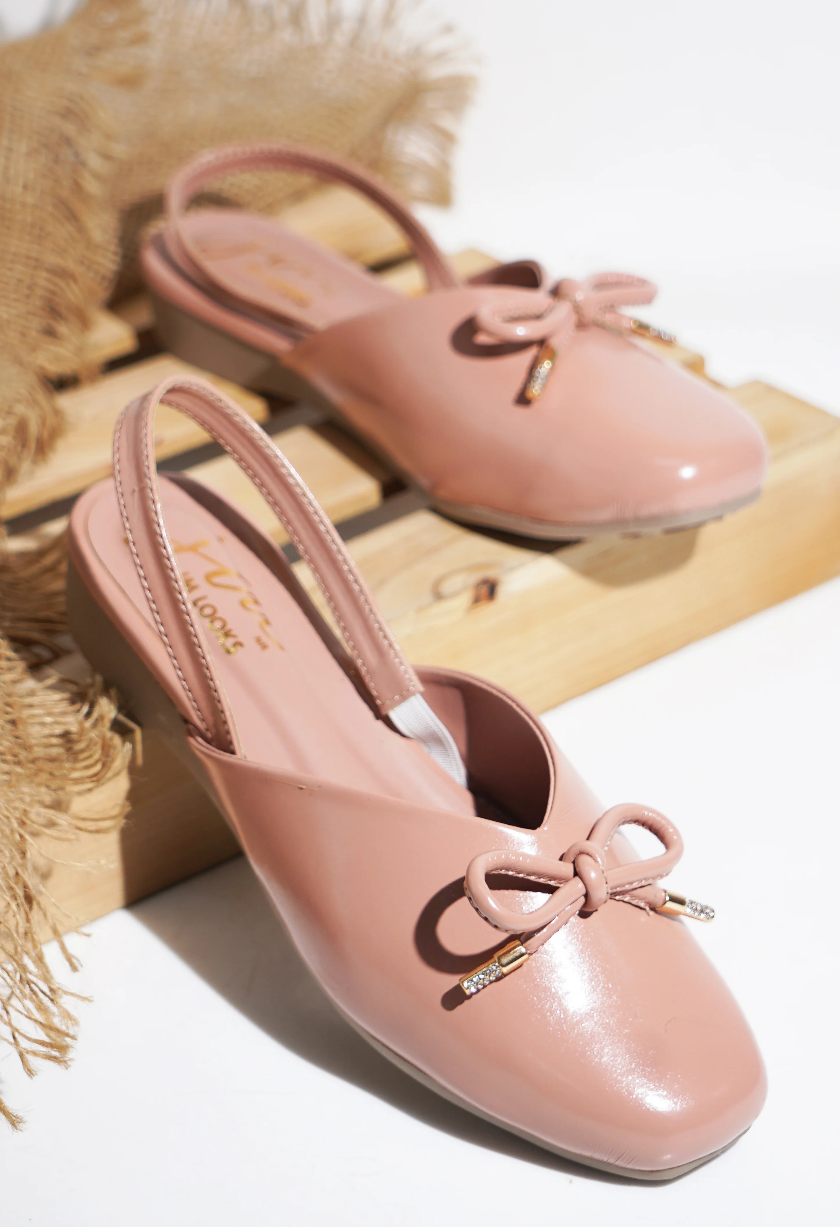 Slingback Bellie Flat Sandal With Bows - Image 8