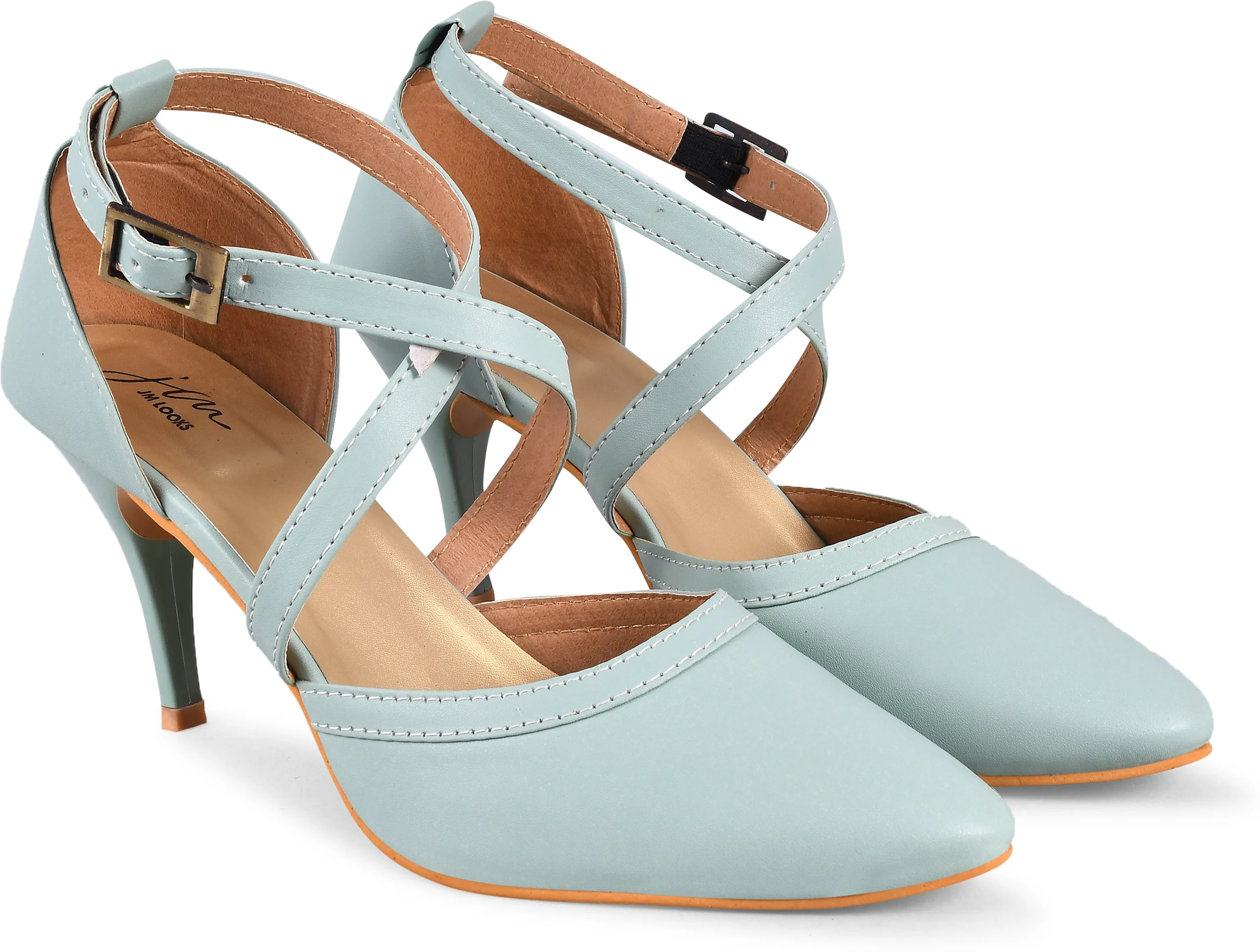 Stiletto Heeled Sandals with Buckle Closure - Image 10