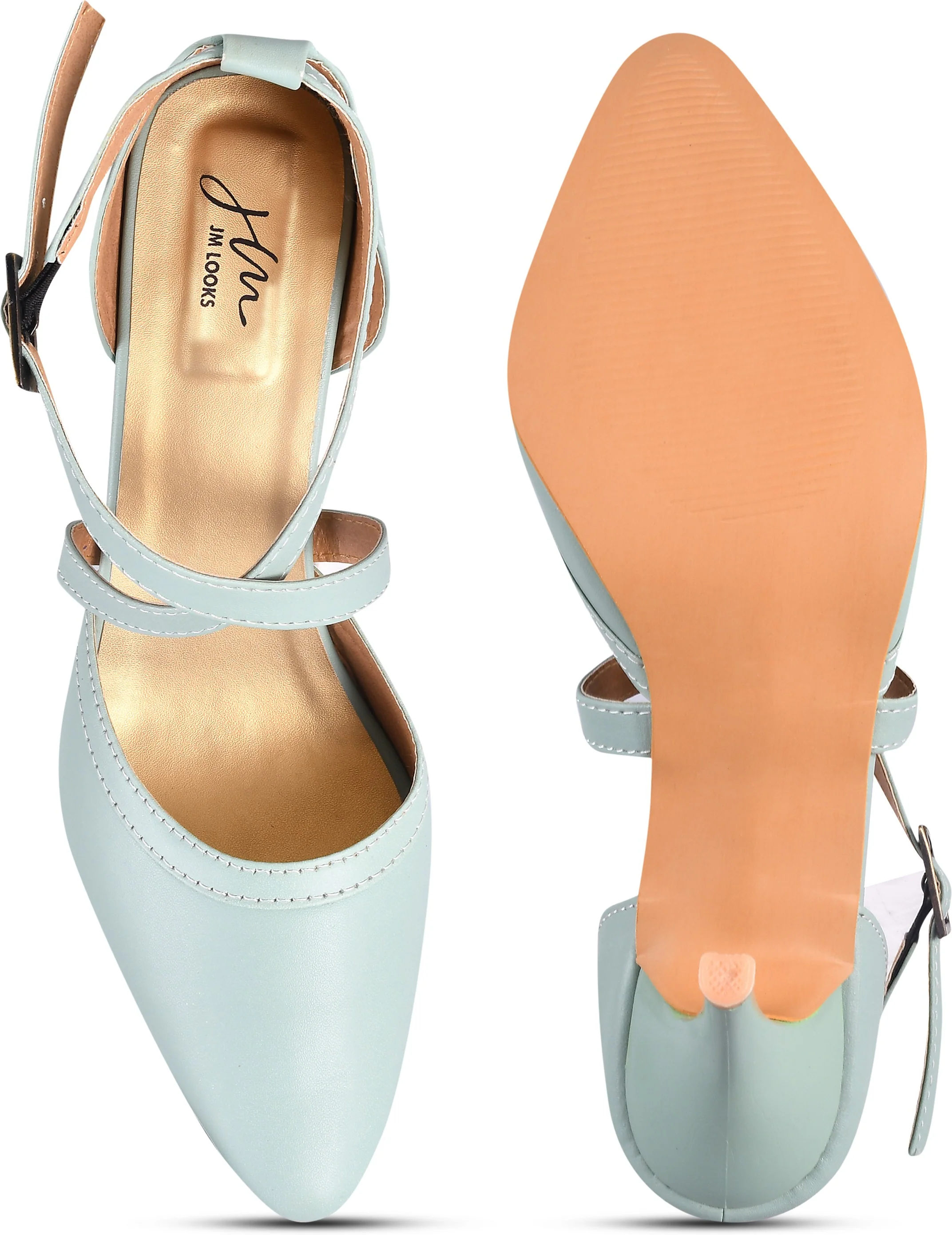 Stiletto Heeled Sandals with Buckle Closure - Image 11