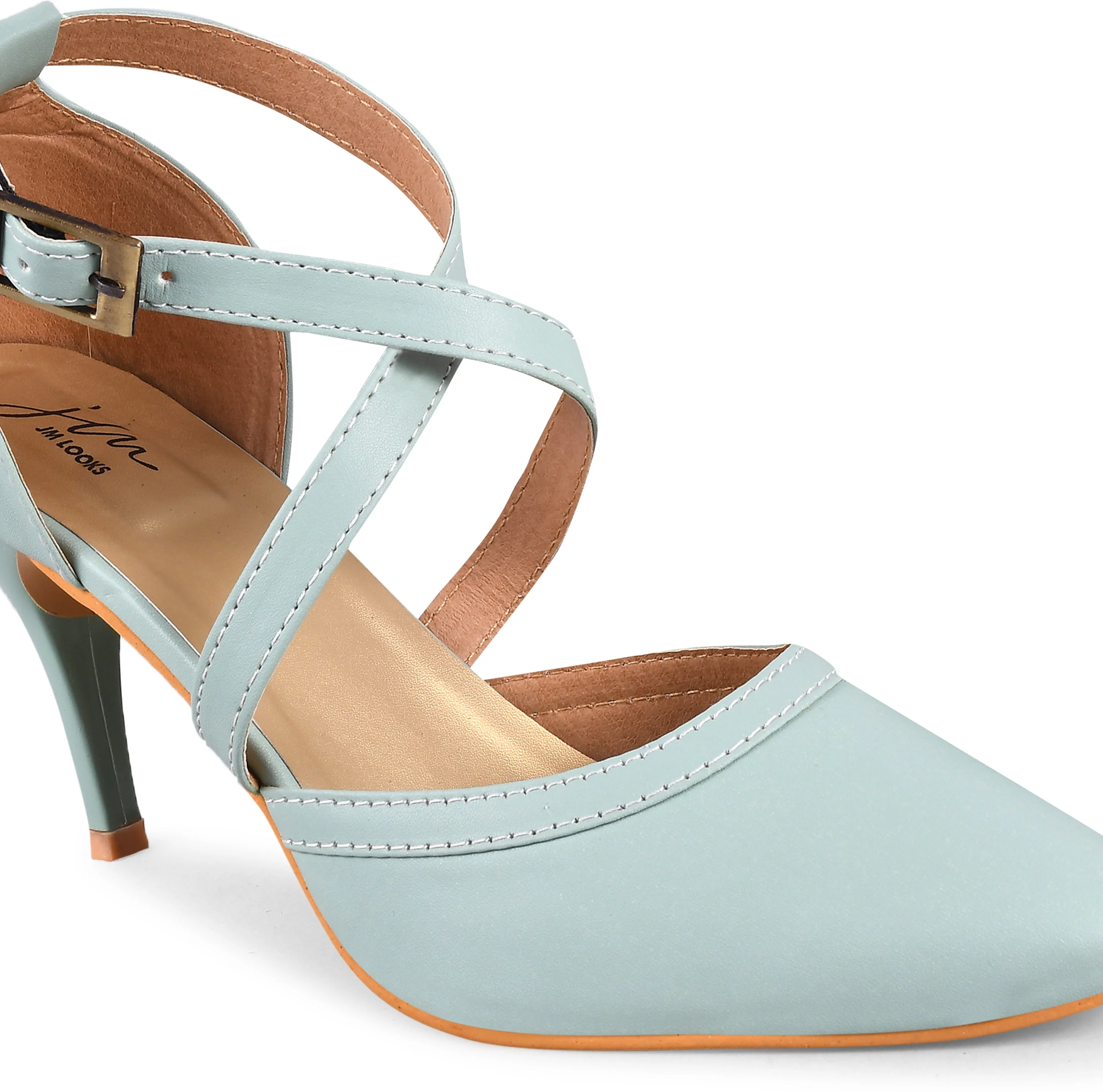 Stiletto Heeled Sandals with Buckle Closure - Image 12