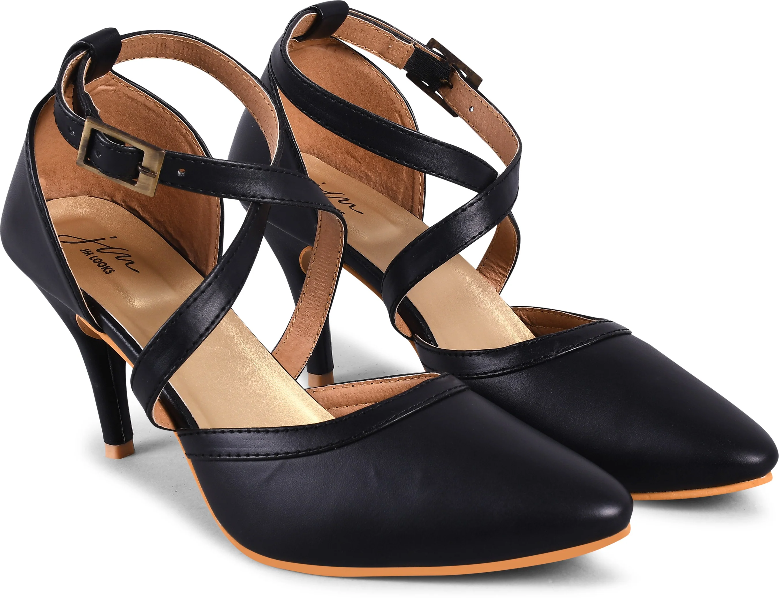 Stiletto Heeled Sandals with Buckle Closure - Image 4