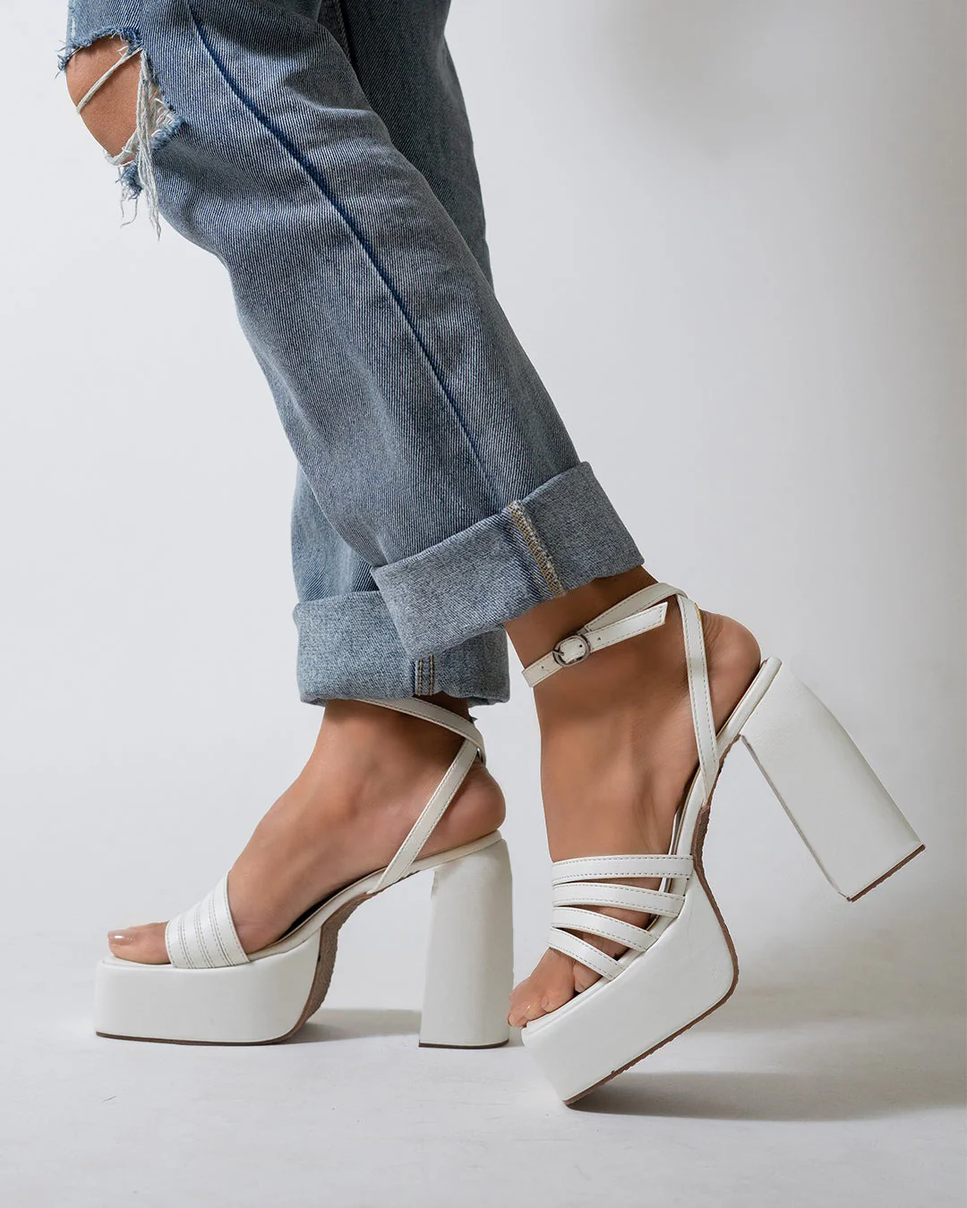 Trendy Fashion Block High Heels - Image 7