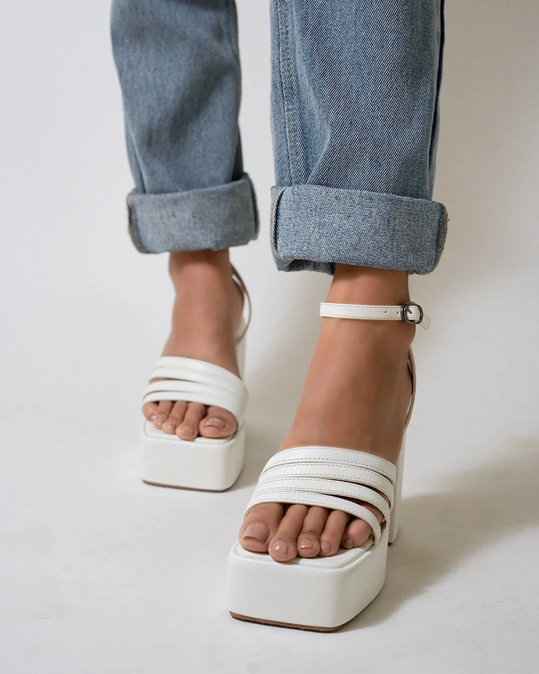 Trendy Fashion Block High Heels - Image 9