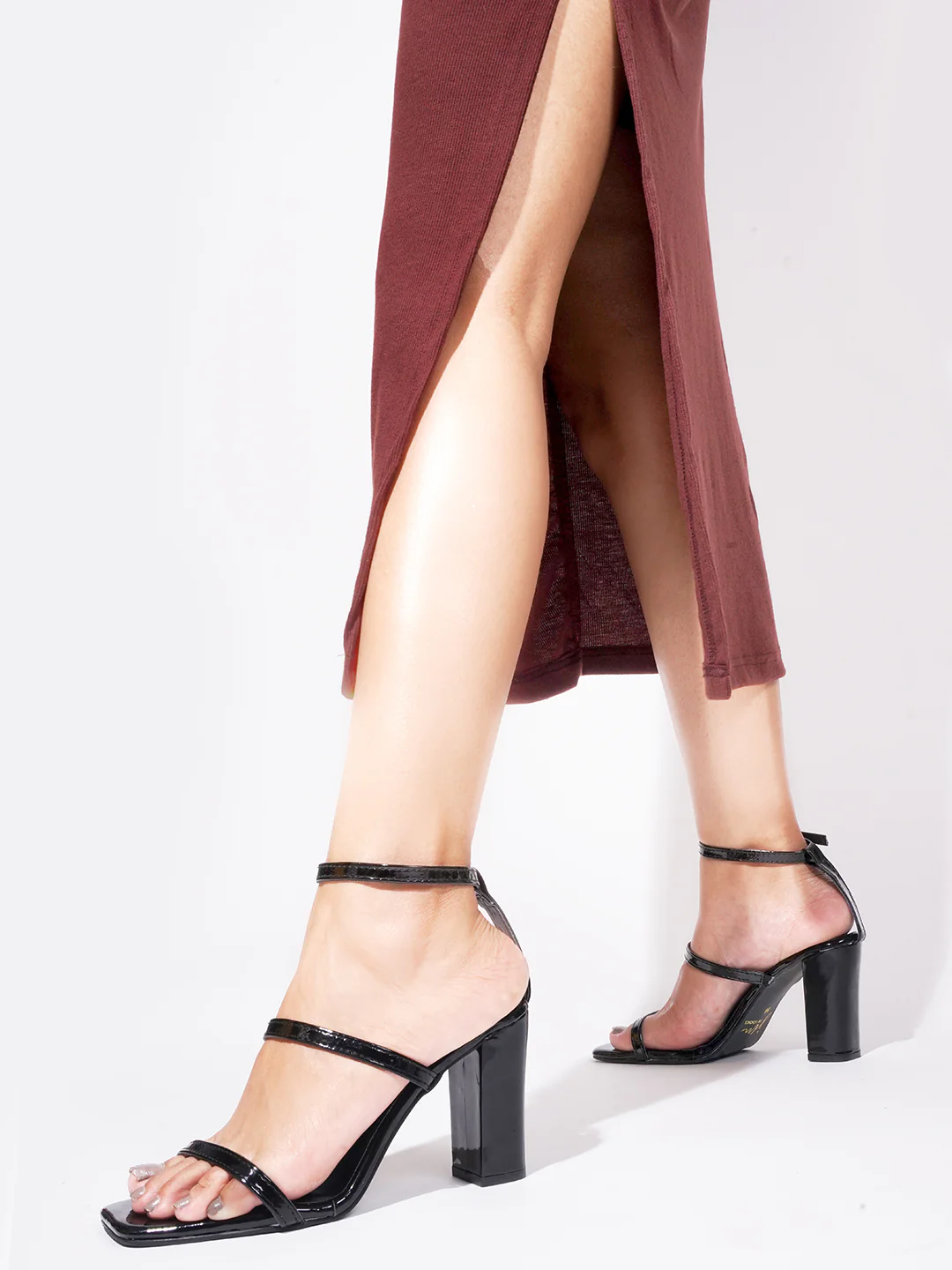 Triple the Chic: Three-Strap Block Slingback Heel - Image 4