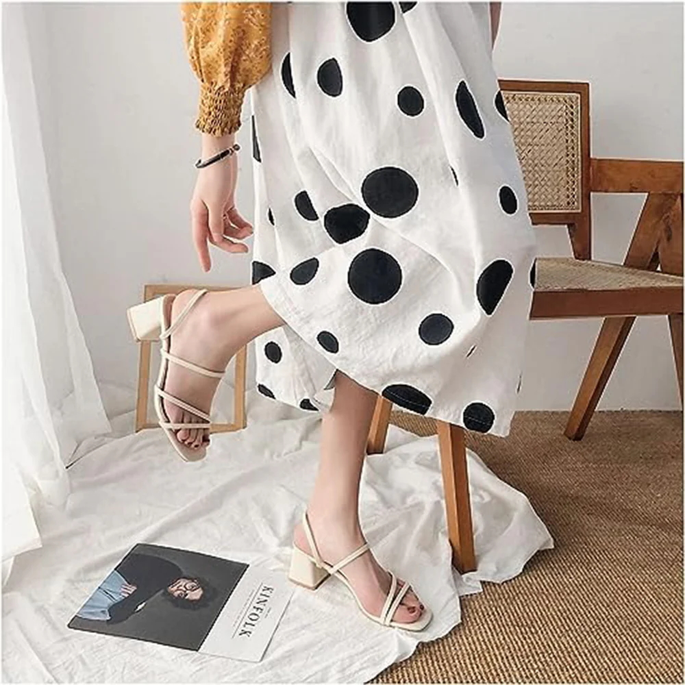 Women Strappy Slingback Chunky Heeled Sandals - Image 14