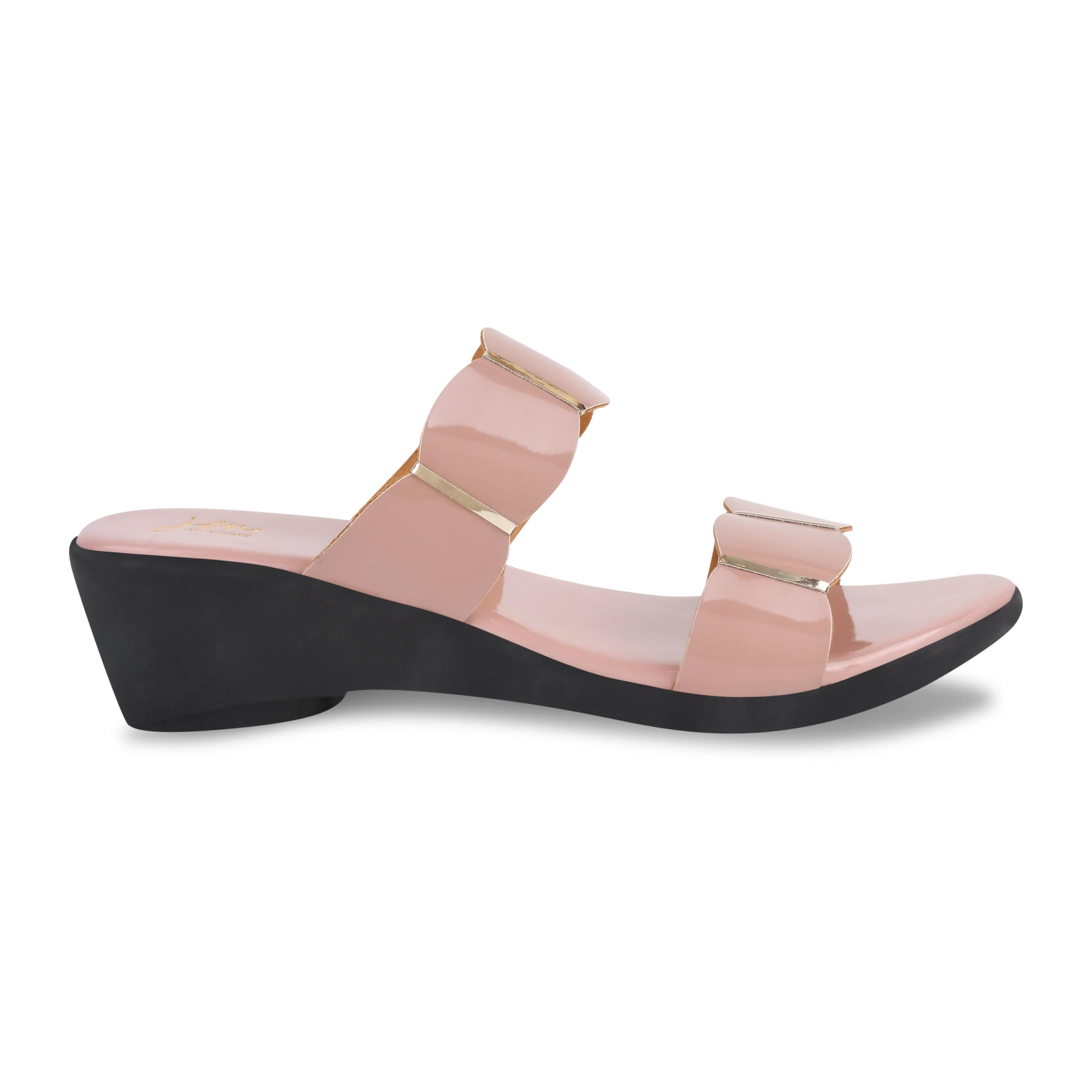 Jm Looks Women's Scalloped Strap Wedge Slides - Image 12