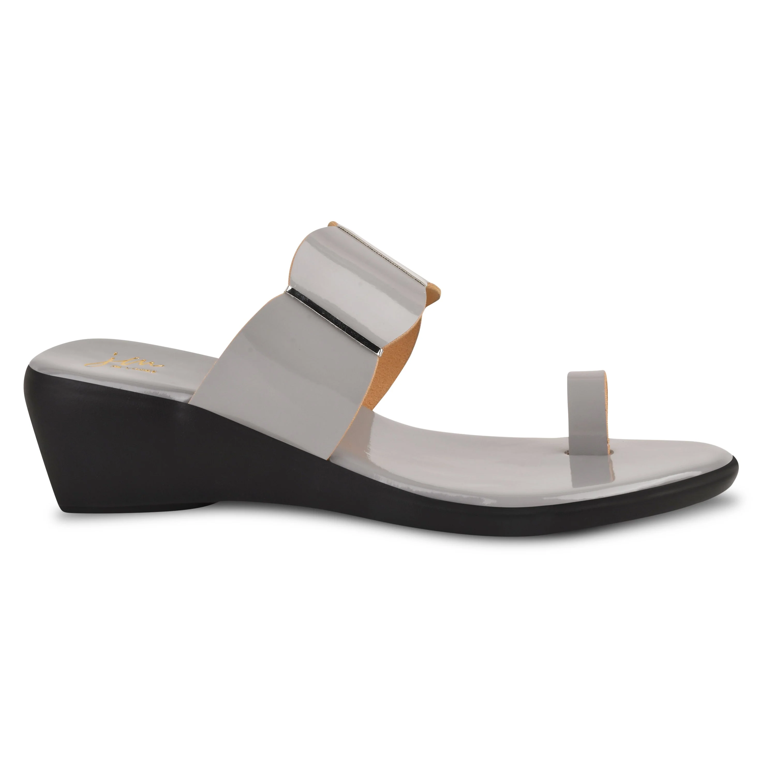 Jm Looks Women's Scalloped Toe-Ring Wedge Slides - Image 12