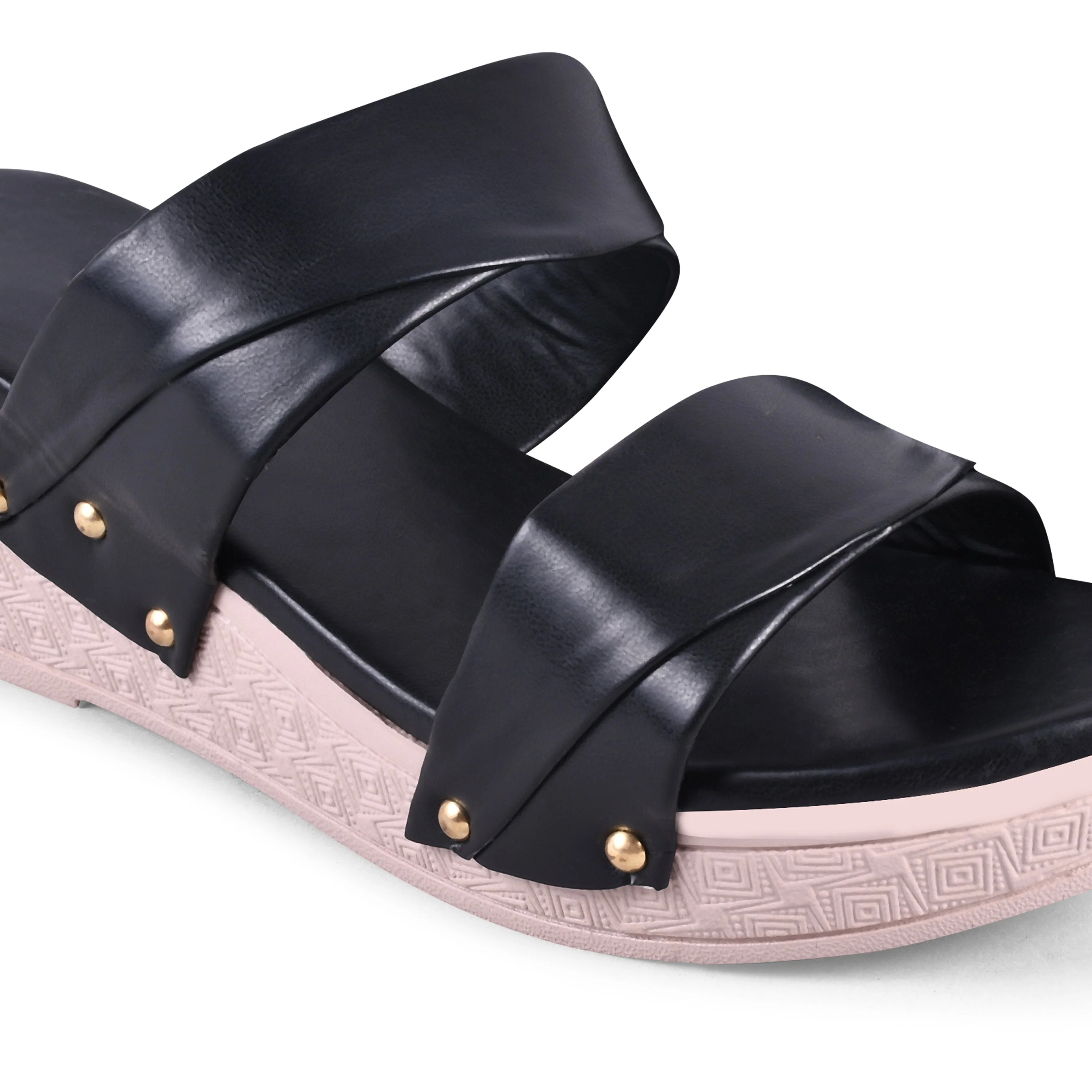 Jm Looks Women's Dual Strap Wedge Heel Slides - Image 6