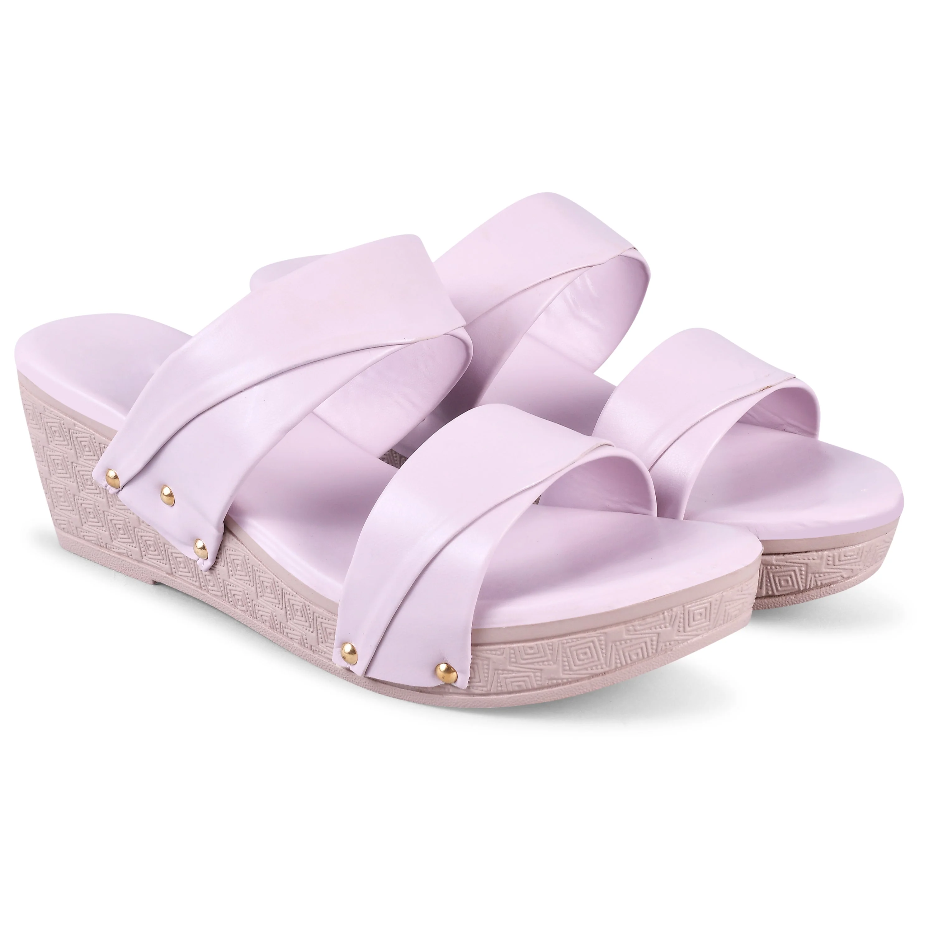 Jm Looks Women's Dual Strap Wedge Heel Slides - Image 8